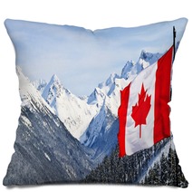 Canada Flag And Beautiful Canadian Landscapes Pillows 93600361
