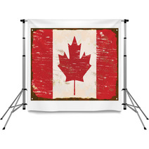 Canada Flag Enamel Sign Backdrops 57818649