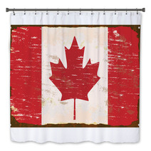 Canada Flag Enamel Sign Bath Decor 57818649