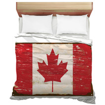 Canada Flag Enamel Sign Bedding 57818649
