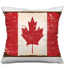 Canada Flag Enamel Sign Pillows 57818649