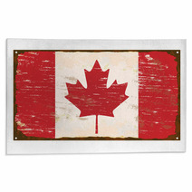 Canada Flag Enamel Sign Rugs 57818649