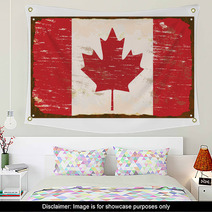 Canada Flag Enamel Sign Wall Art 57818649