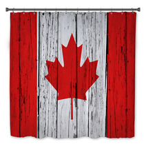 Canada Flag Grunge Background Bath Decor 64956555