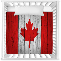 Canada Flag Grunge Background Nursery Decor 64956555