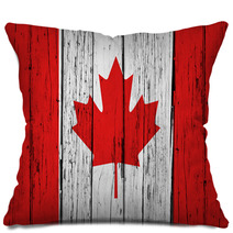 Canada Flag Grunge Background Pillows 64956555