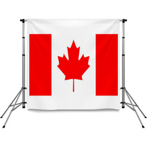 Canada Flag Isolated Vector Illustration Backdrops 10184927