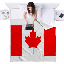 Canada Flag Isolated Vector Illustration Blankets 10184927