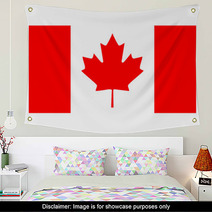 Canada Flag Isolated Vector Illustration Wall Art 10184927