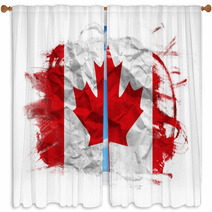 Canada Flag Window Curtains 58273791