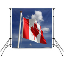 Canada Flag with Clipping Path Backdrops 43374362