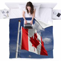 Canada Flag with Clipping Path Blankets 43374362