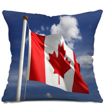 Canada Flag with Clipping Path Pillows 43374362