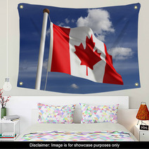 Canada Flag with Clipping Path Wall Art 43374362