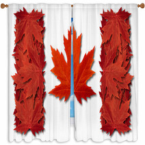 Canada Leaf Flag Window Curtains 45059841