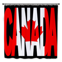 Canada Text With Flag Bath Decor 5732450