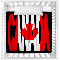 Canada Text With Flag Nursery Decor 5732450