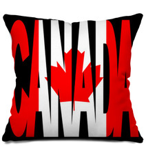Canada Text With Flag Pillows 5732450