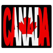 Canada Text With Flag Rugs 5732450