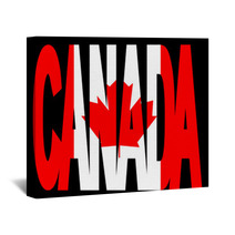 Canada Text With Flag Wall Art 5732450