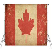 Canadian Aged Flat Flag Backdrops 54531197