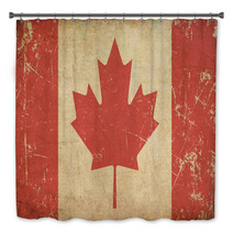 Canadian Aged Flat Flag Bath Decor 54531197