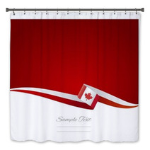 Canadian Flag Abstract Color Background Vector Bath Decor 46862101