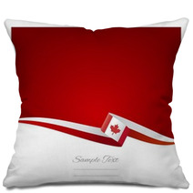 Canadian Flag Abstract Color Background Vector Pillows 46862101
