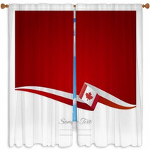 Canadian Flag Abstract Color Background Vector Window Curtains 46862101