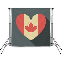 Canadian Flag Icon Backdrops 66299753