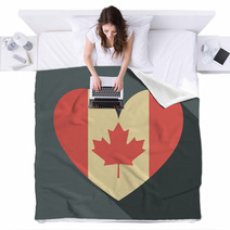 Canadian Flag Icon Blankets 66299753