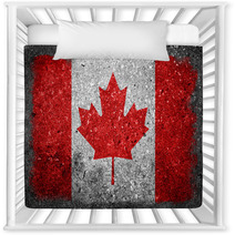 Canadian Flag Painted On Concrete Wall Nursery Decor 64520706
