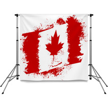 Canadian Grunge Flag Backdrops 61459889