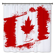 Canadian Grunge Flag Bath Decor 61459889