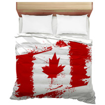 Canadian Grunge Flag Bedding 61459889