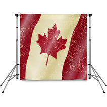 Canadian Grunge Flag Grunge Effect Can Be Cleaned Easily Backdrops 51599883