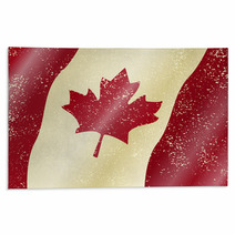 Canadian Grunge Flag Grunge Effect Can Be Cleaned Easily Rugs 51599883