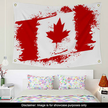 Canadian Grunge Flag Wall Art 61459889
