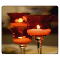 Candles Lit In A Glass Candle Holder Rugs 23798374