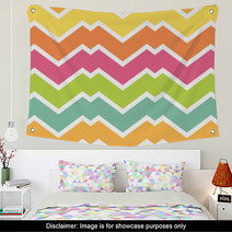 Candy Chevron Pattern, Seamless Background Wall Art 49069380