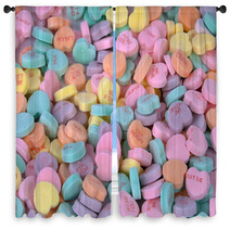 Candy Hearts Window Curtains 60102400