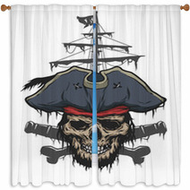 Captain And Pirate Attributes Window Curtains 124042753