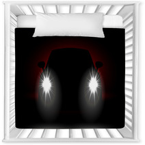 Car Headlights Shining In The Dark Nursery Decor 72864908