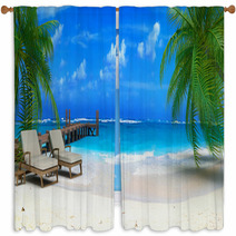 Caraibean Beach Ponton 06 Window Curtains 7494461
