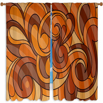 Caramel Abstraction Window Curtains 48701916