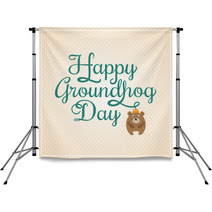 Card For Groundhog Day Backdrops 97493496