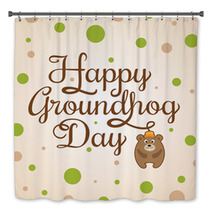 Card For Groundhog Day Bath Decor 97493503