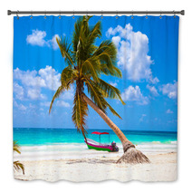 Caribbean Paradise Tropical Palm Tree Beach Side Bath Decor 63654643