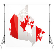 Carte Du Canada (Drapeau Reflet) Backdrops 6349741