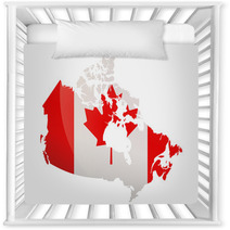 Carte Du Canada (Drapeau Reflet) Nursery Decor 6349741